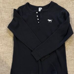 PINK Victoria's Secret Black Long Sleeve Tee